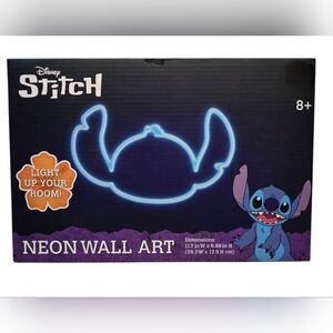 New In Box Stitch Cartoon Character Silhouette Neon LED Sign Wall Art Decor Cute